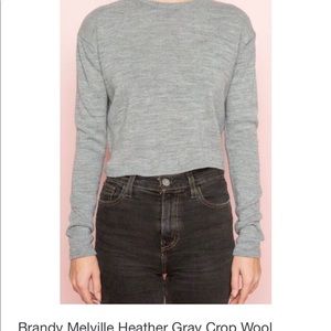 grey cropped sweater